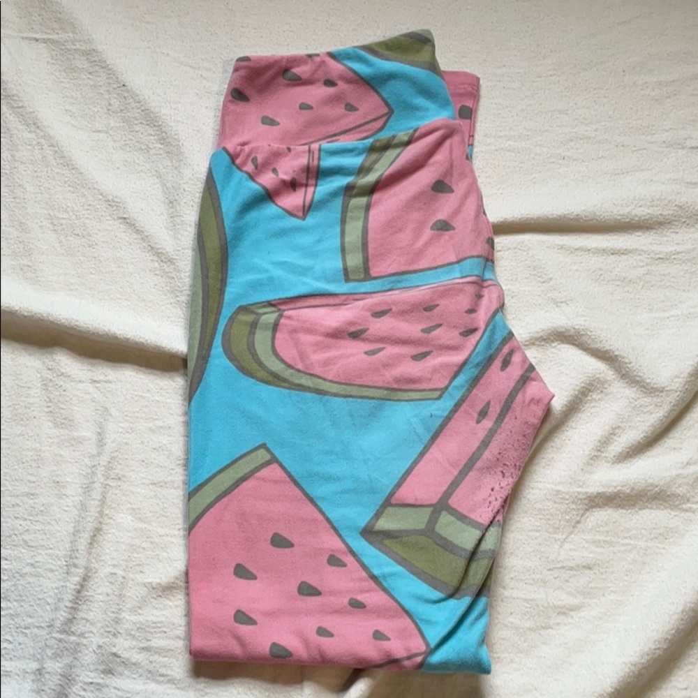 Lularoe OS legging with watermelons